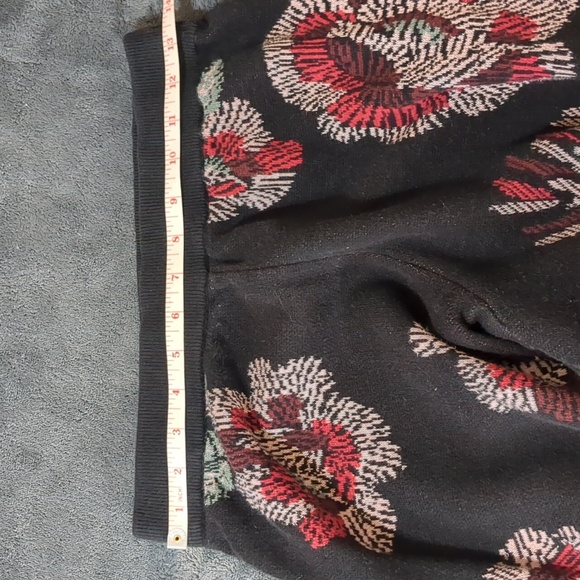 Anthropologie LAIA Intarsia Floral Wide Leg Knit Sweater Pants  Medium - Picture 4 of 8